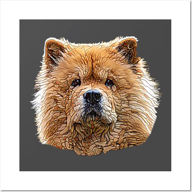 Chow Chow Face Wall Art by DoggyStyles